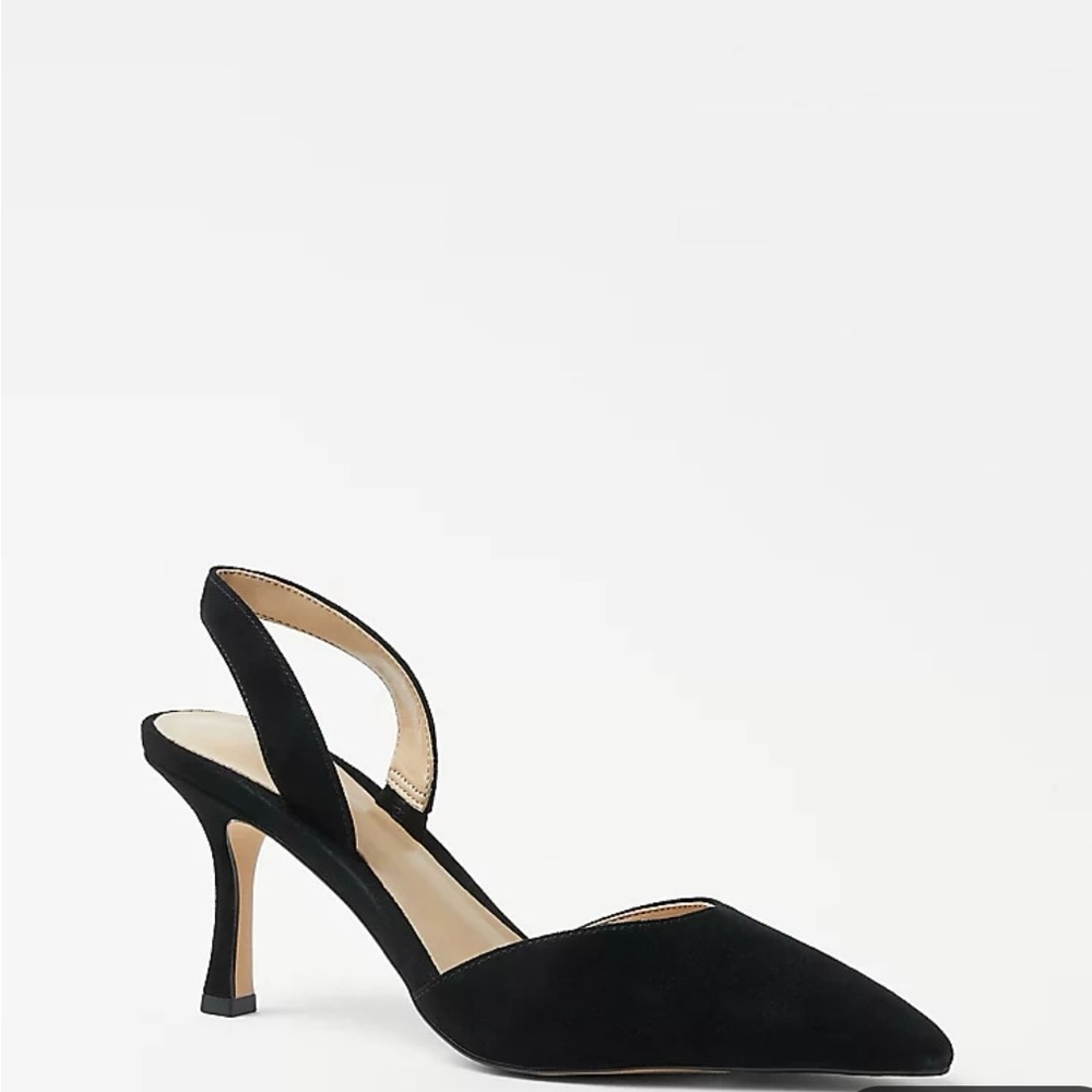 Ann Taylor Black Slingback Heels - Brand New! (Size 6)